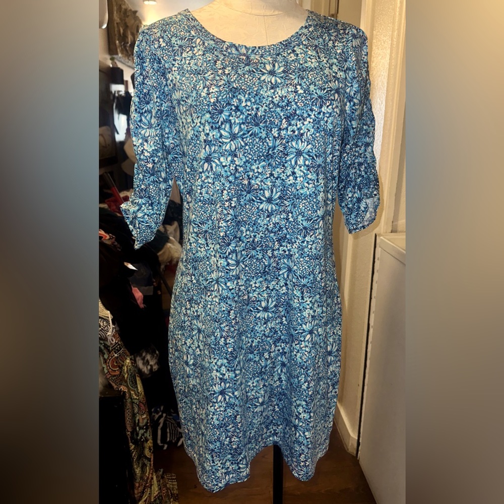 Lily Pulitzer Large Blue Cotton Casual dress